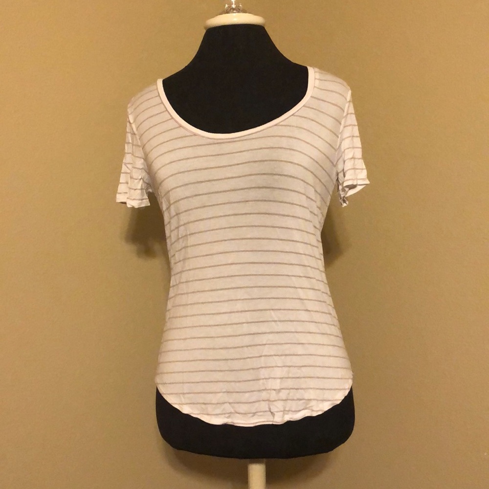 ❤️ Garage Striped Scoop Neck Tee